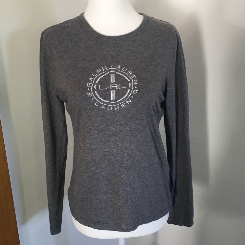 Ralph Lauren long sleeve tee heather gray small